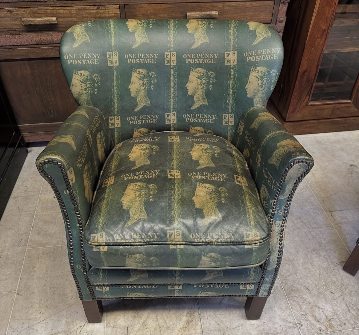 Professor Old Saddle Penny Deri Çift Berjer — fotoğraf 5