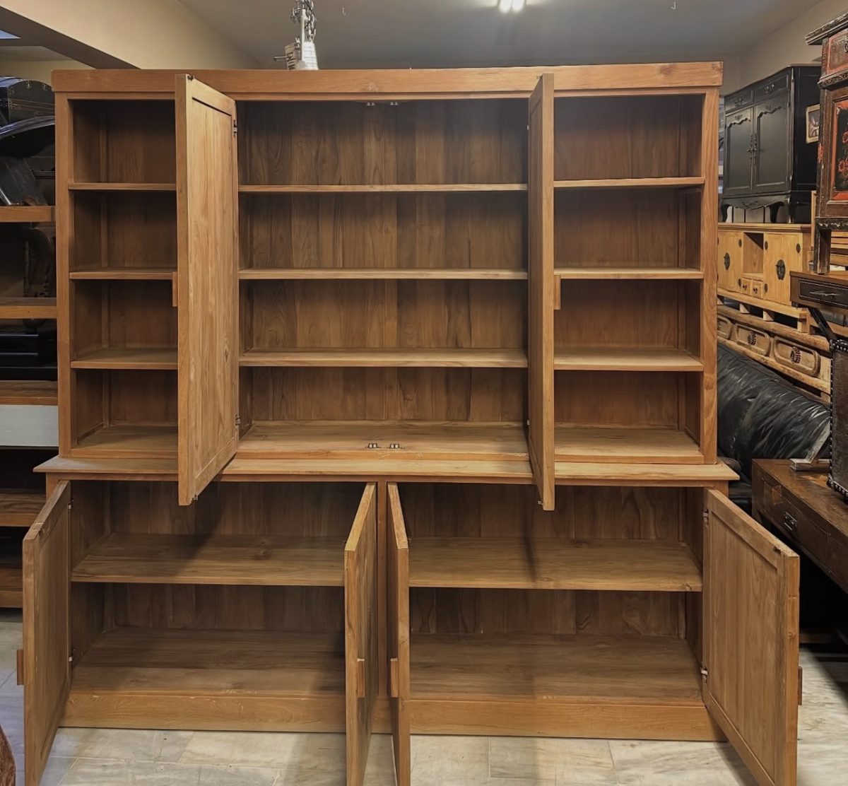 Mudo Concept %100 Masif Tik Ağacı Büfe / Kütüphane 📚 — fotoğraf 2