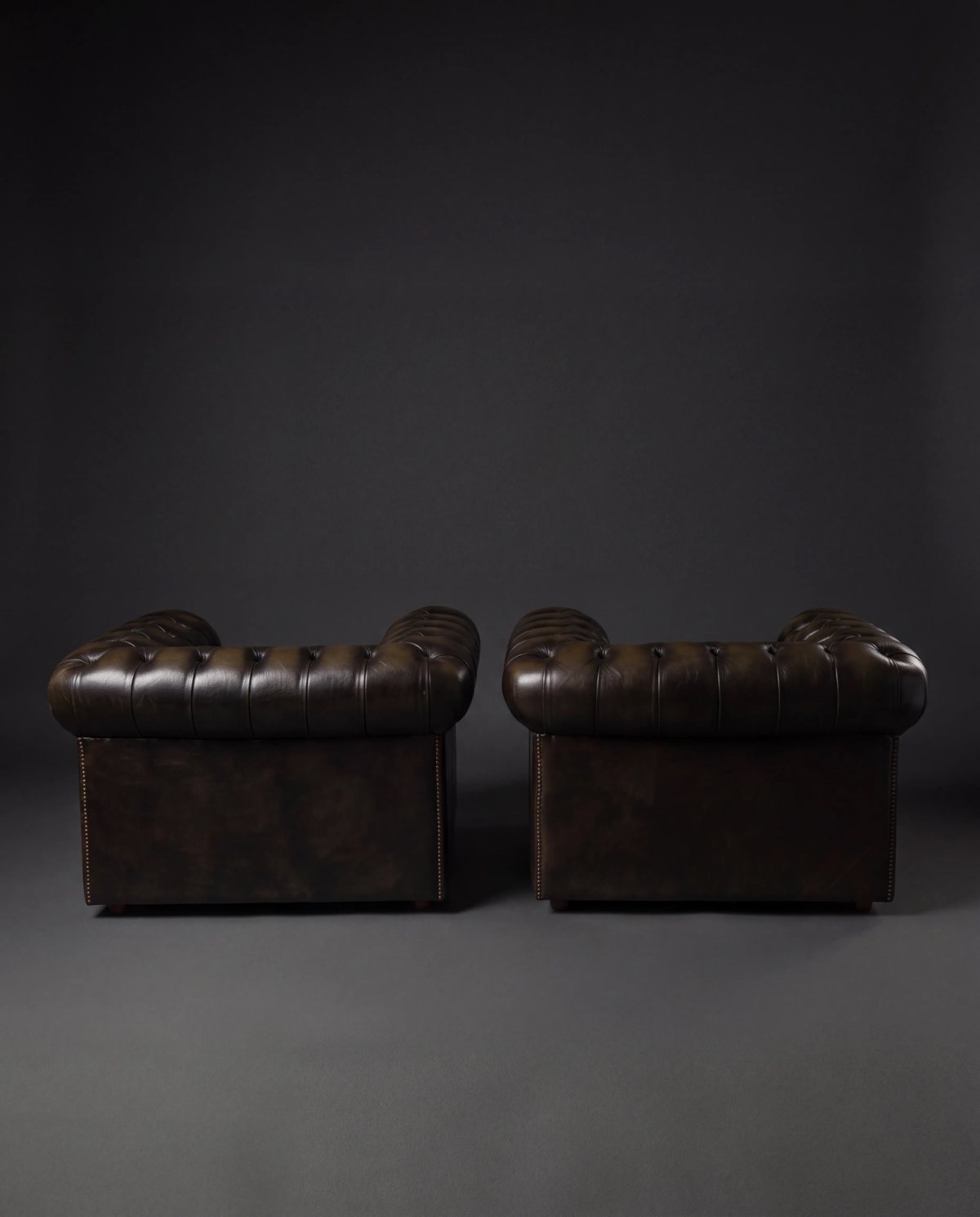 İngiliz Chesterfield Deri Berjer — fotoğraf 3