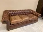 VİNTAGE CHESTERFİELD DERİ KANEPE - Görsel 2