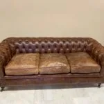 VİNTAGE CHESTERFİELD DERİ KANEPE