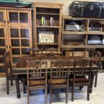 Kervan pirinç işlemeli masa sandalye