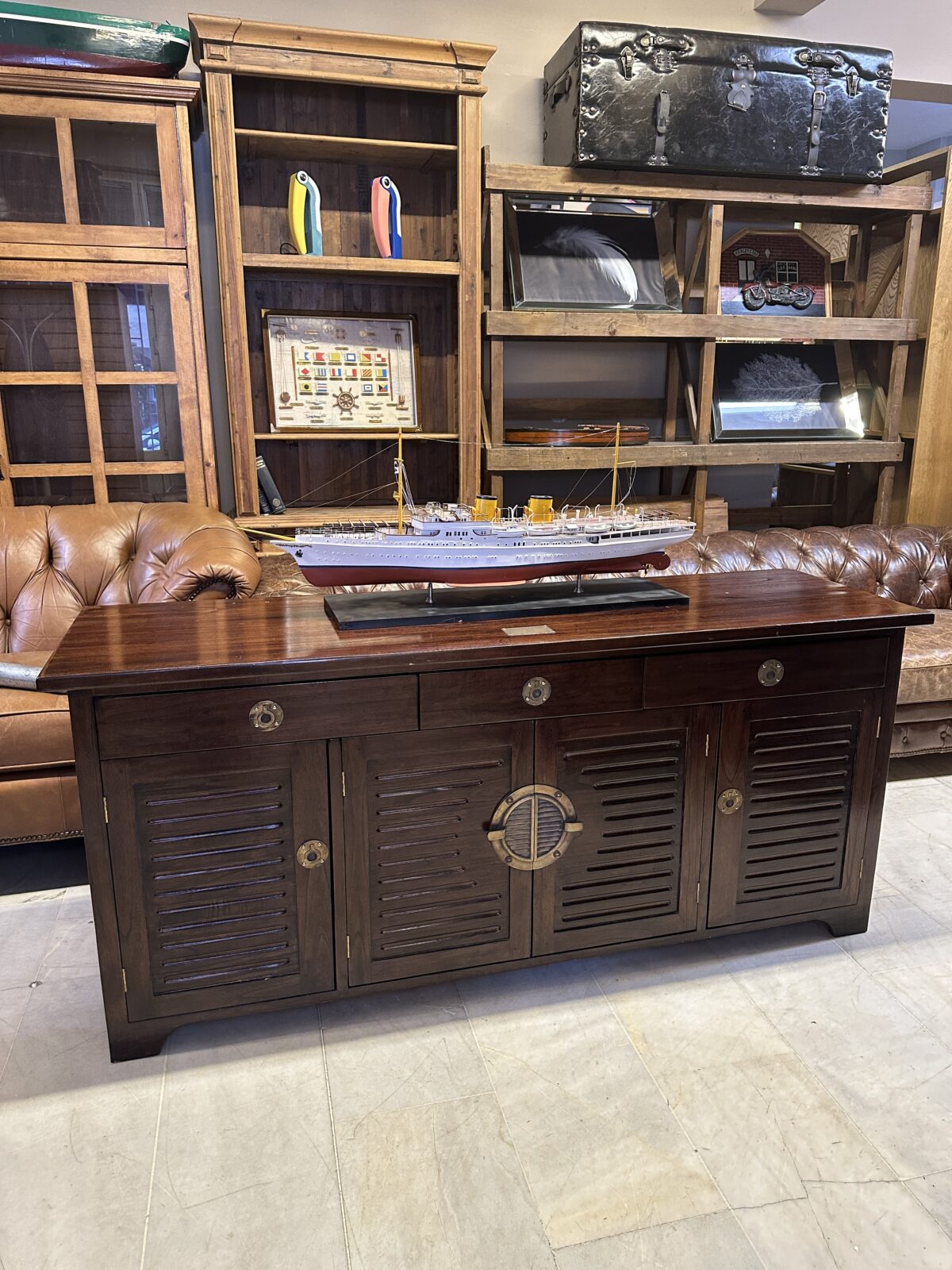 MARİN TARZI AHŞAP KONSOL - Görsel 1