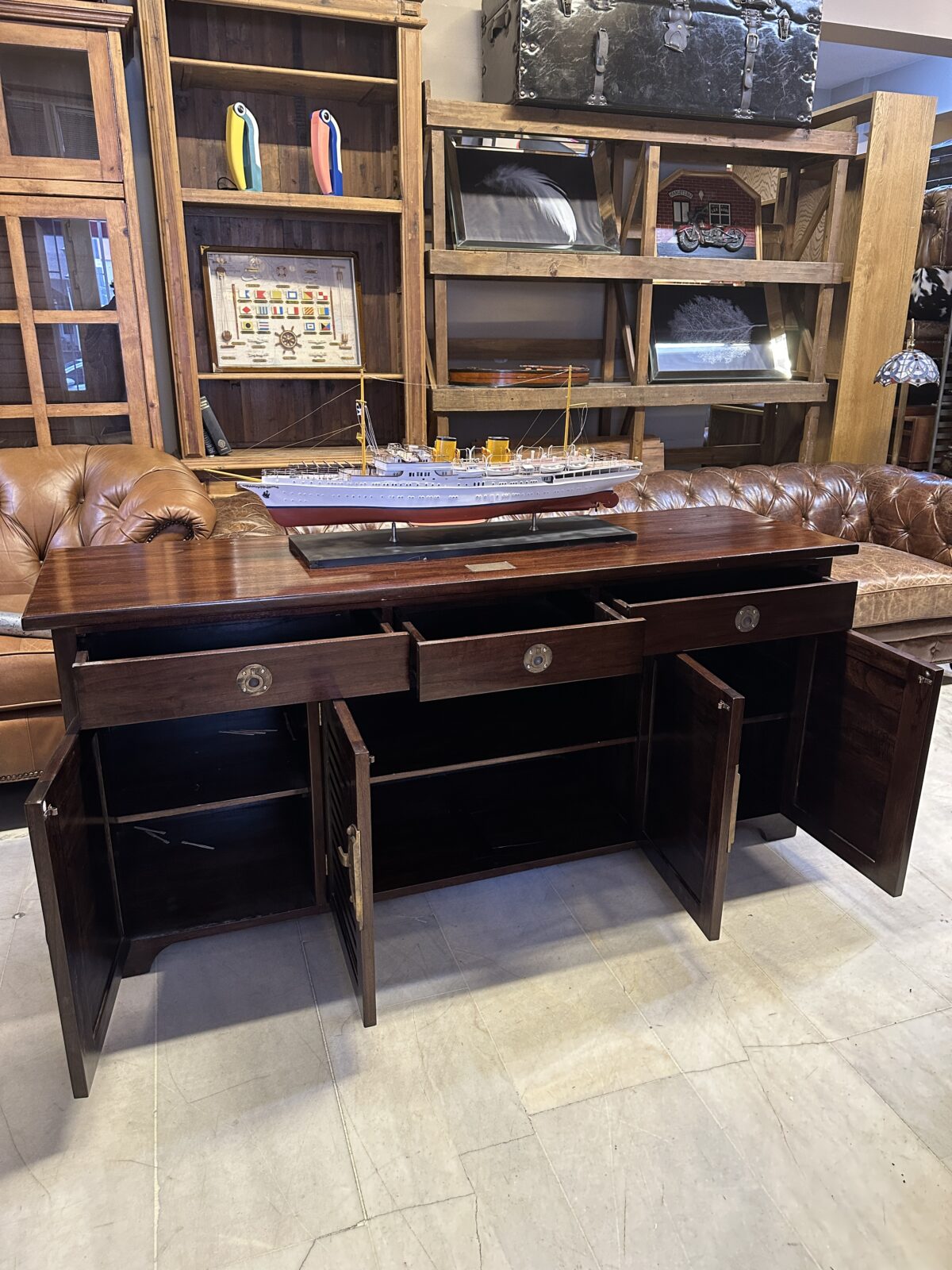 MARİN TARZI AHŞAP KONSOL - Görsel 2