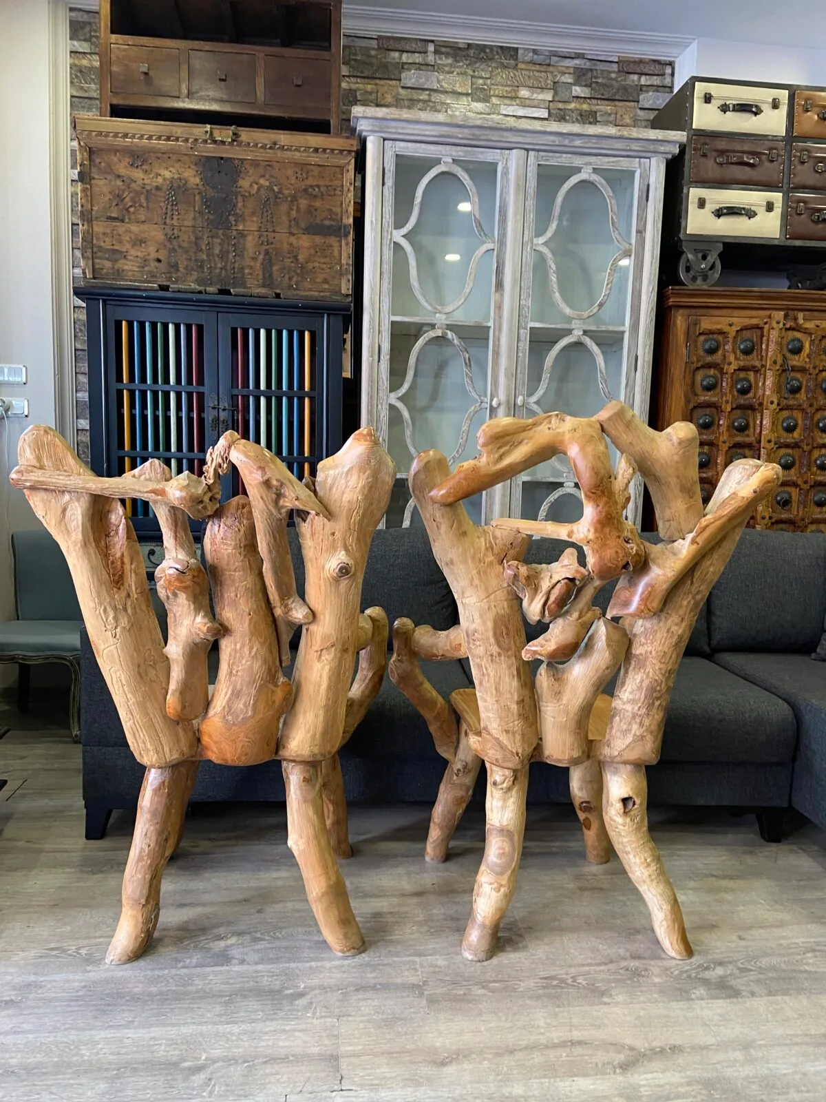 TİK AĞACI SANDALYE - Görsel 3