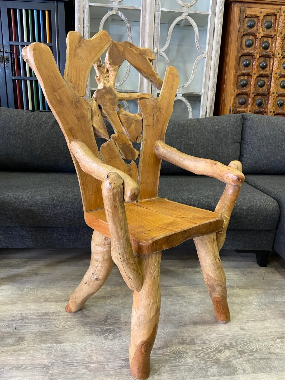 TİK AĞACI SANDALYE - Görsel 1