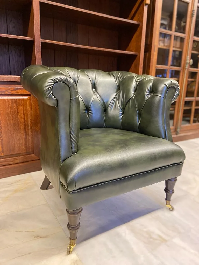 TEKERLEKLİ DERİ BERJER - Görsel 2