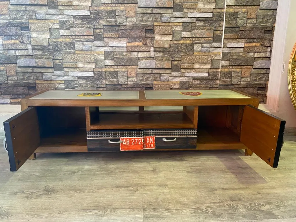 MUDO ARABALI AHŞAP TV ÜNİTESİ - Görsel 3