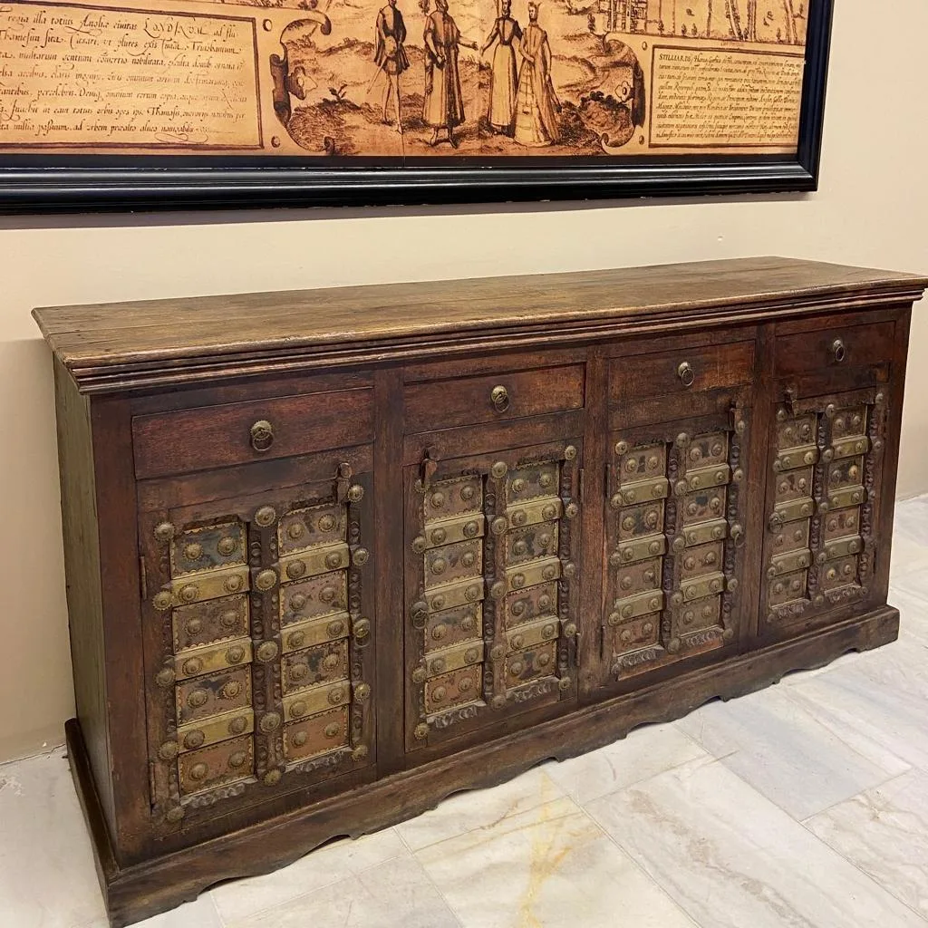 ANTİK HİNT TARZI AHŞAP KONSOL - Görsel 3