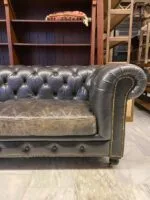 KENSİNGTON CHESTER SİYAH DERİ KANEPE - Görsel 3