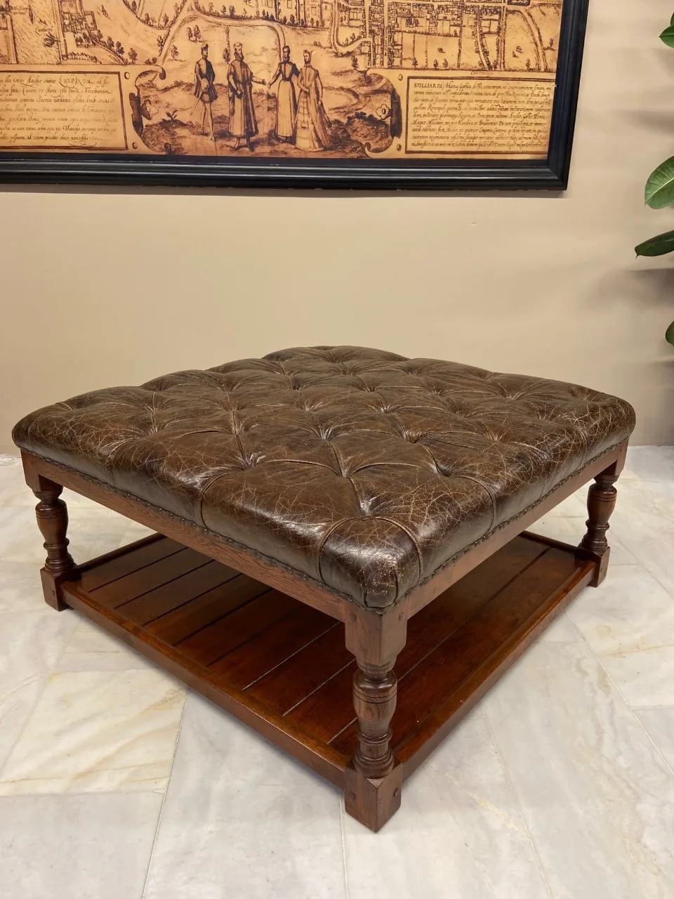 AMERİKAN DERİ ORTA SEHPA - Görsel 2