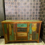 VİNTAGE TİK AĞACI AHŞAP KONSOL