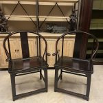 ANTİK ÇİN LAKE AT NALI SIRTLI SANDALYE