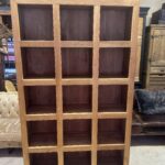 Mudo Old Java Tik Ağacı Ahşap Kitaplık