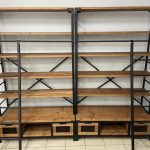 Endüstriyel Ahşap Merdivenli Kitaplık