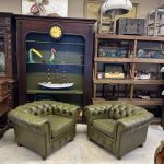 İNGİLİZ CHESTERFIELD DERİ VINTAGE BERJER