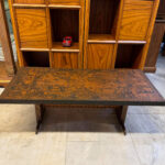 MİD-CENTURY HARİTALI ORTA SEHPA