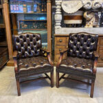 Theadore Alexander Chesterfield Deri Çift Berjer