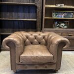 Mudo Chesterfield Deri Tekli Koltuk