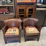 PROFESÖR VİNTAGE DERİ ÇİFT BERJER