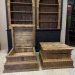 Ahşap Sandıklı Çift Sehpa