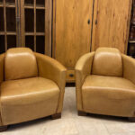 Rocket Vintage Deri Çift Berjer