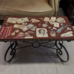 Ferforje ahşap sehpa