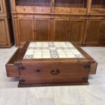 Çinili Rustik Ahşap Orta Sehpa