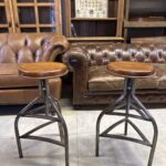 Endüstriyel Ahşap ayarlanabilir bar taburesi