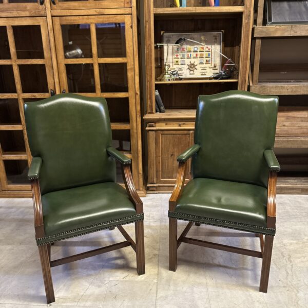 Reprodux İngiliz Deri Çift Berjer