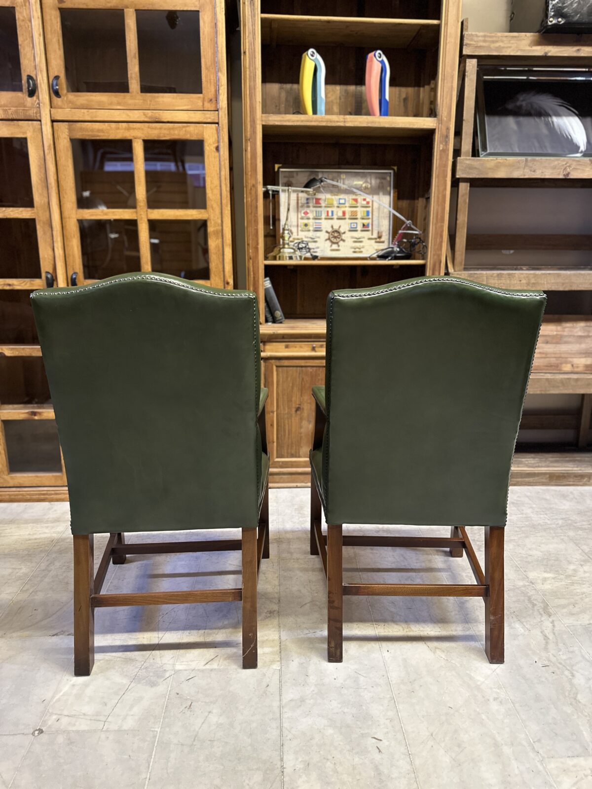 Reprodux İngiliz Deri Çift Berjer - Görsel 3