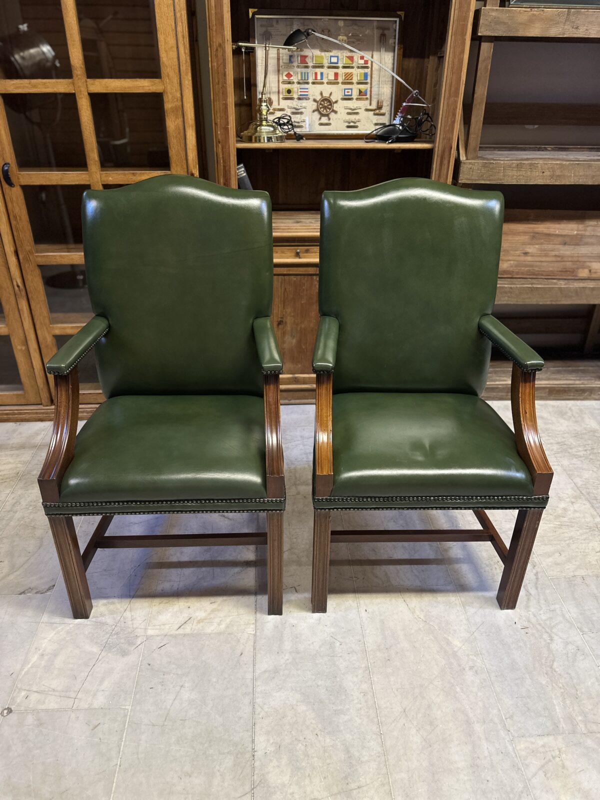 Reprodux İngiliz Deri Çift Berjer - Görsel 4