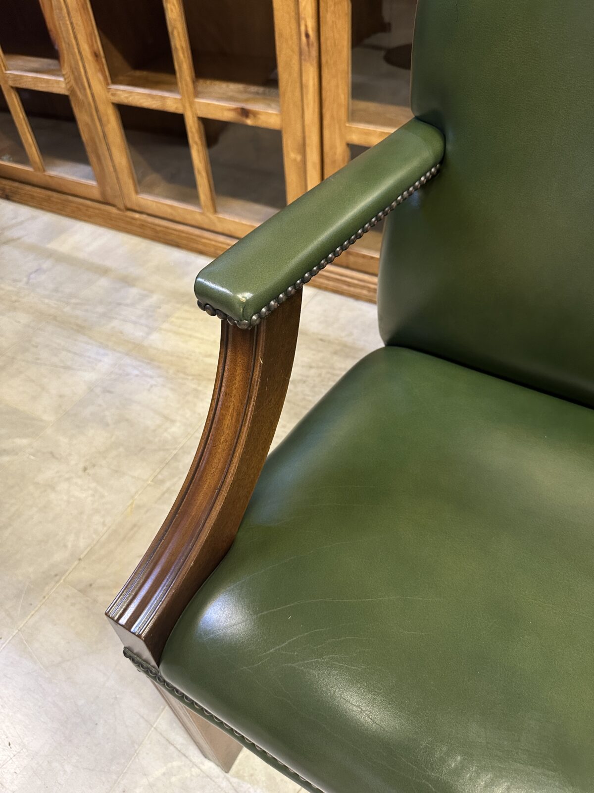 Reprodux İngiliz Deri Çift Berjer - Görsel 6