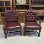 Chesterfield Deri Çift Berjer