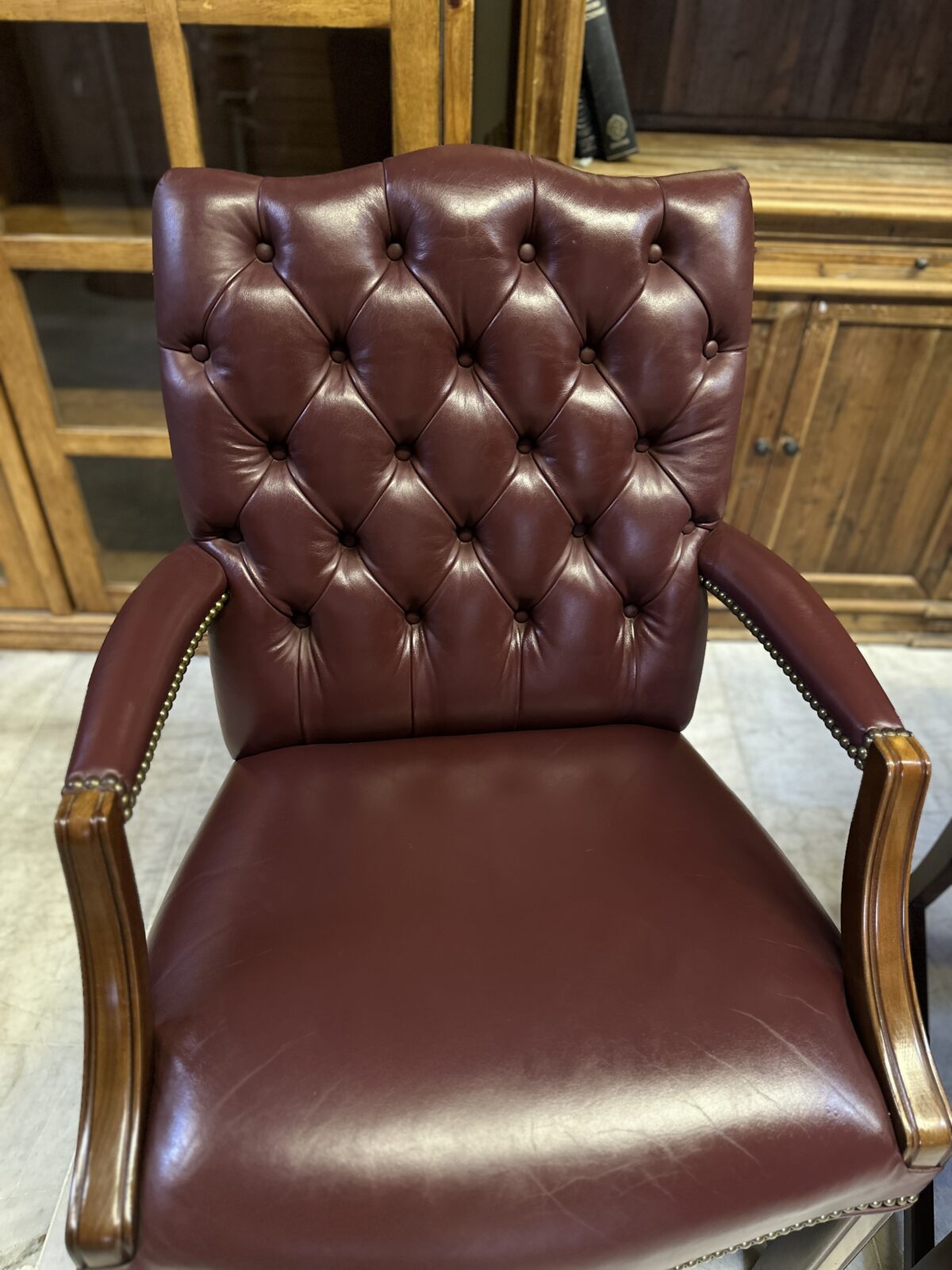 Chesterfield Deri Çift Berjer - Görsel 3