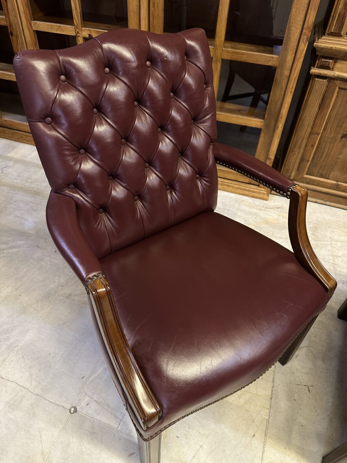 Chesterfield Deri Çift Berjer - Görsel 5