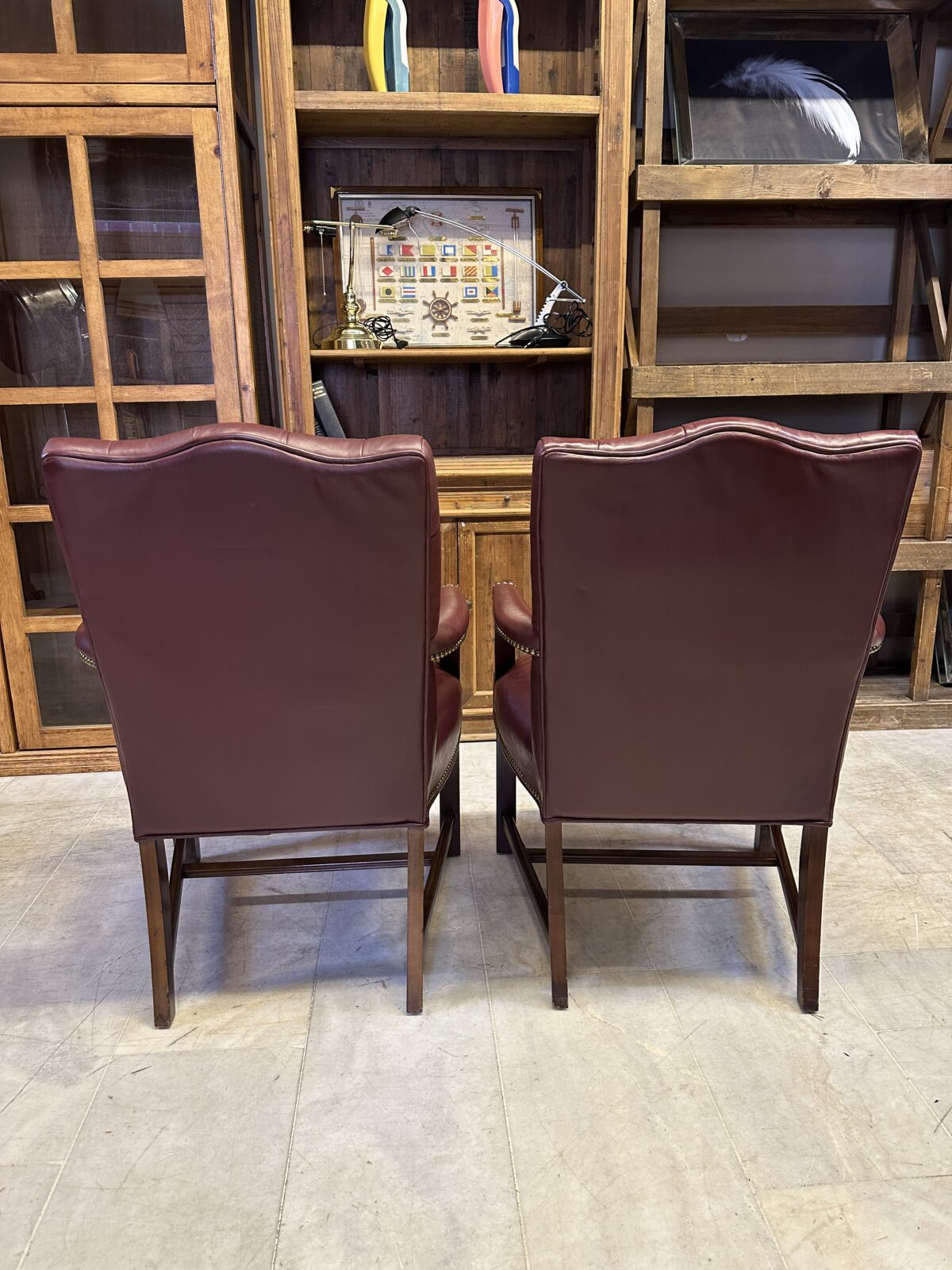 Chesterfield Deri Çift Berjer - Görsel 4