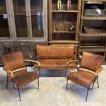 Endüstriyel Vintage Deri Koltuk takımı