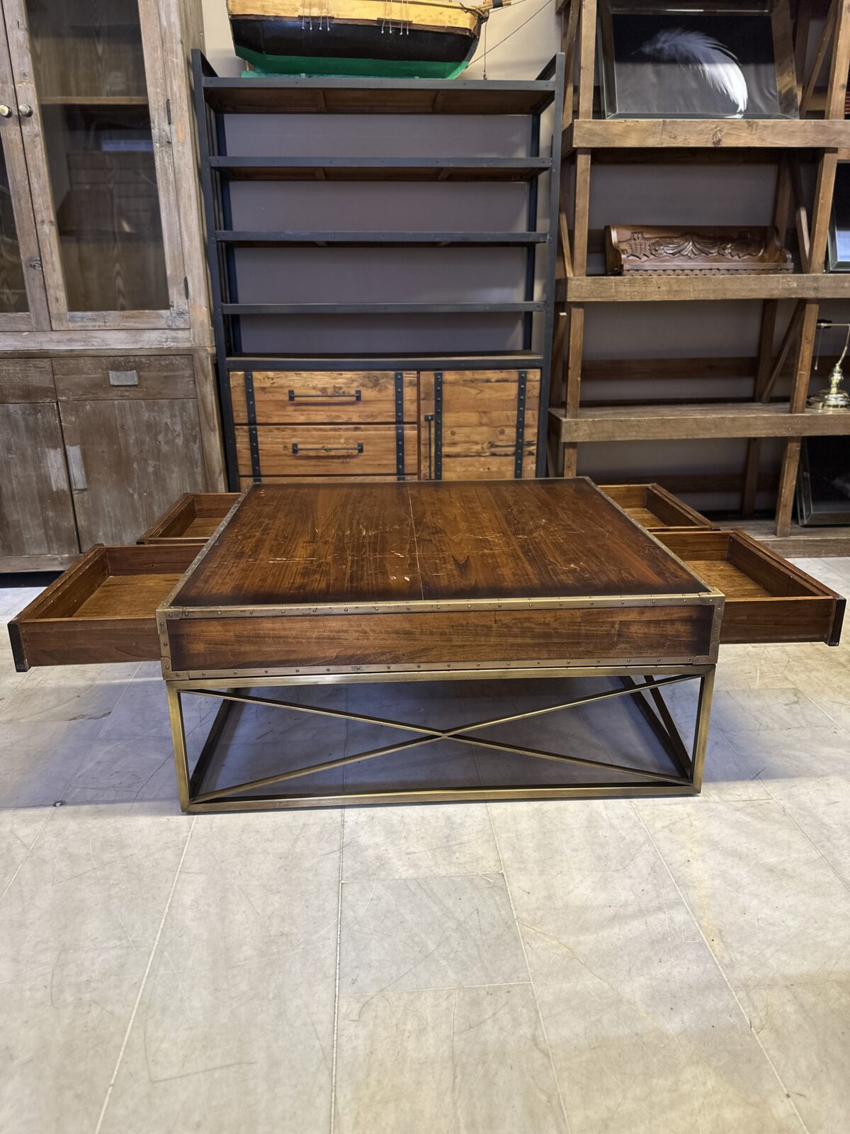 Sherwood Loft Koleksiyonu Pirinç Sehpa Takımı - Görsel 3