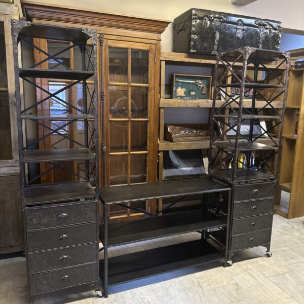 Mudo endüstriyel Tv ünitesi ve kitaplık