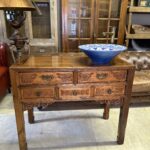 Antik Çin Qing Hanedanı ahşap konsol