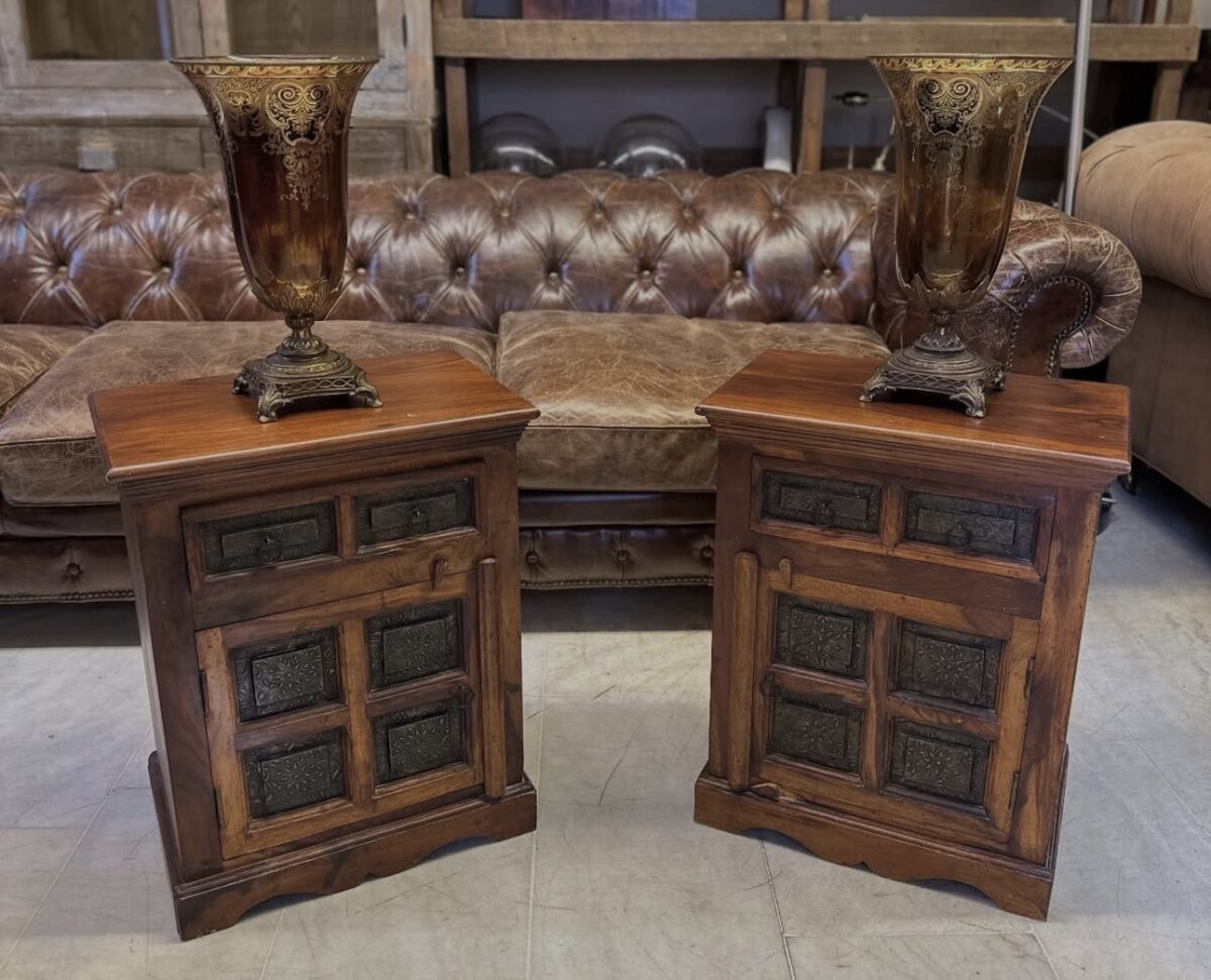 Kervan Sisam ağacı çift komodin - Görsel 1