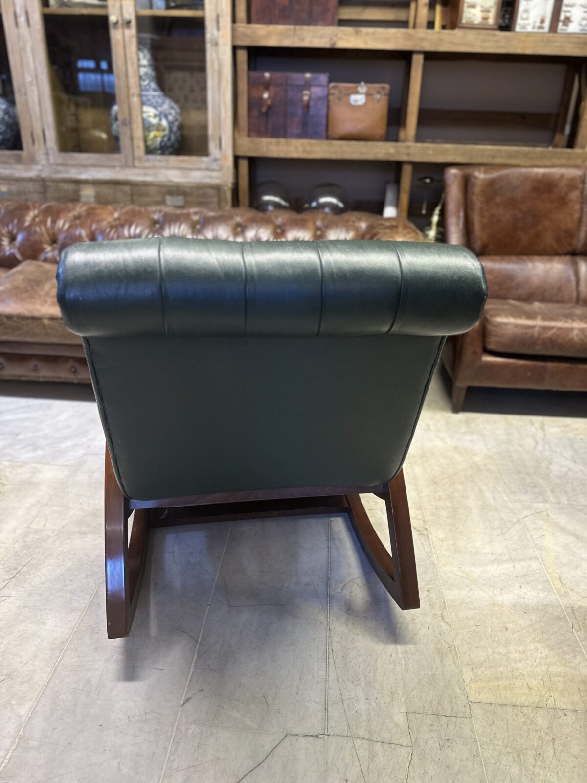 Vintage deri sallanan sandalye - Görsel 3