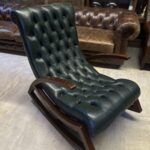 Vintage deri sallanan sandalye