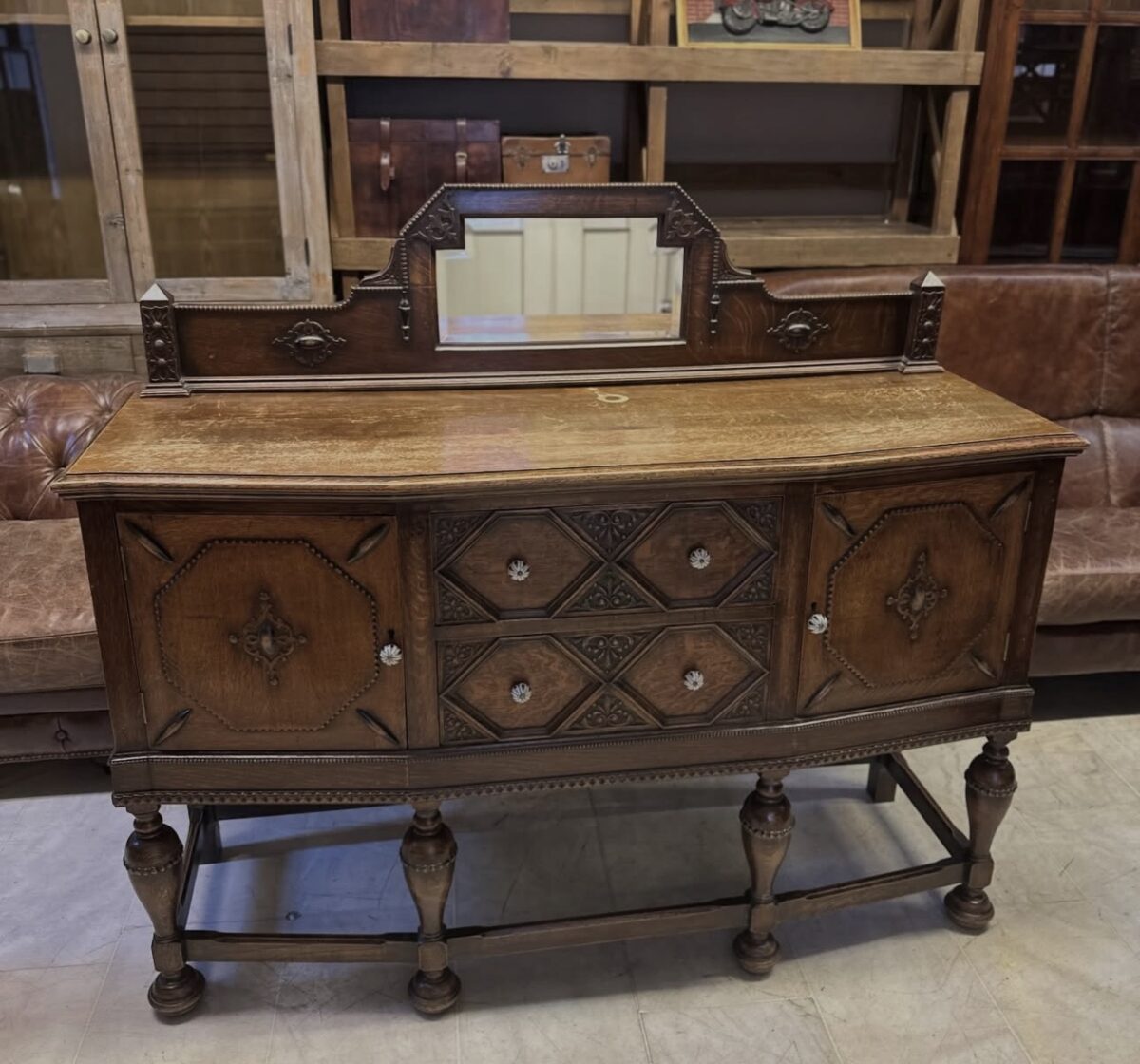 Fransız antika ahşap konsol - Görsel 1