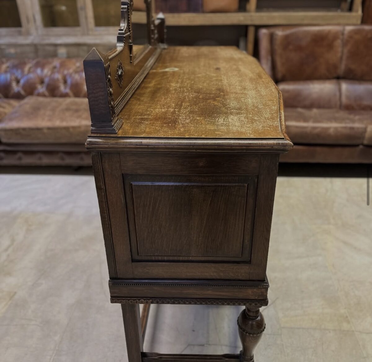 Fransız antika ahşap konsol - Görsel 3