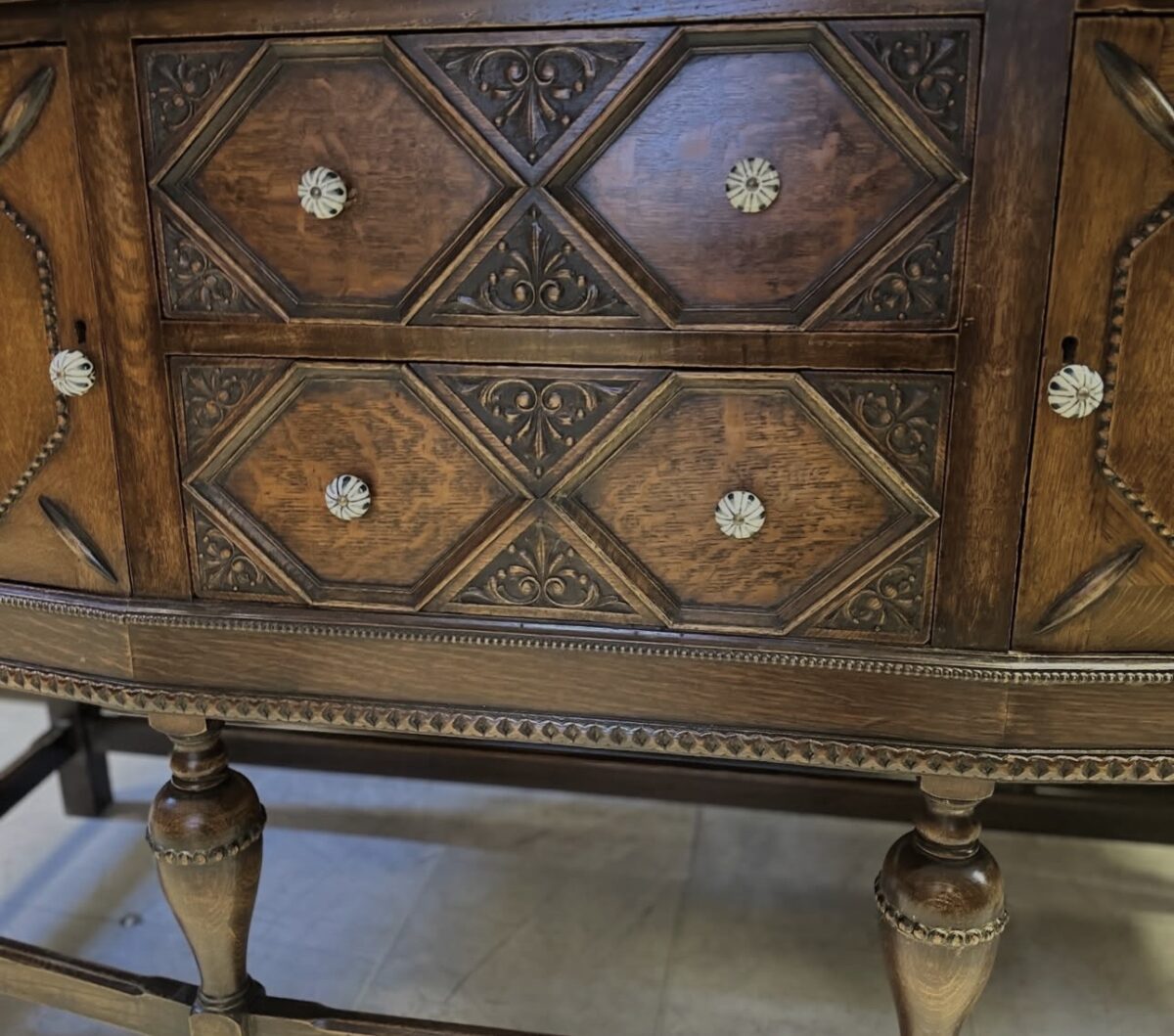 Fransız antika ahşap konsol - Görsel 5