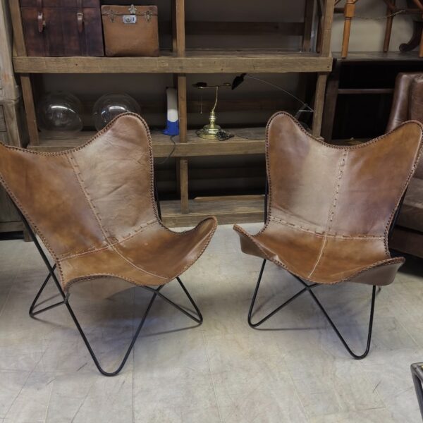 Kelebek deri çift tekli koltuk