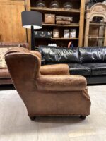 Vintage Chesterfield Deri Berjer - Görsel 2