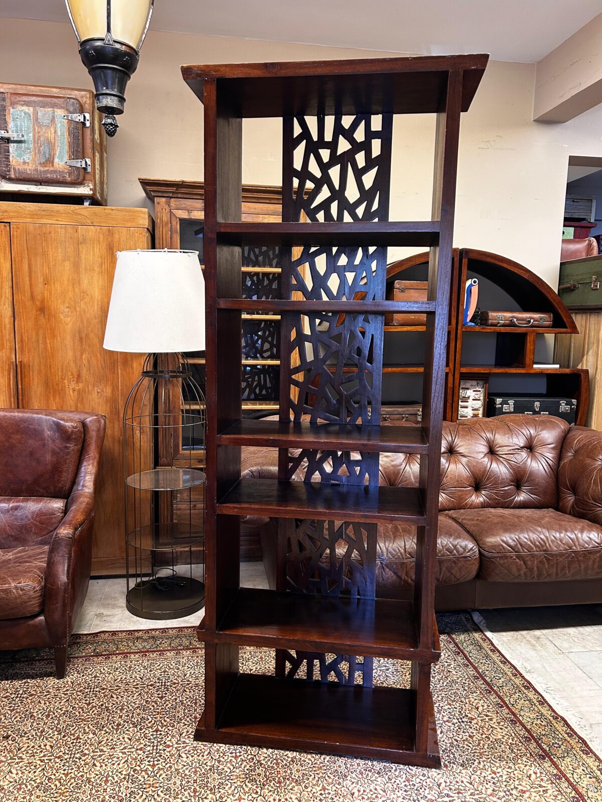 Uzakdoğu ahşap çift kitaplık - Görsel 2